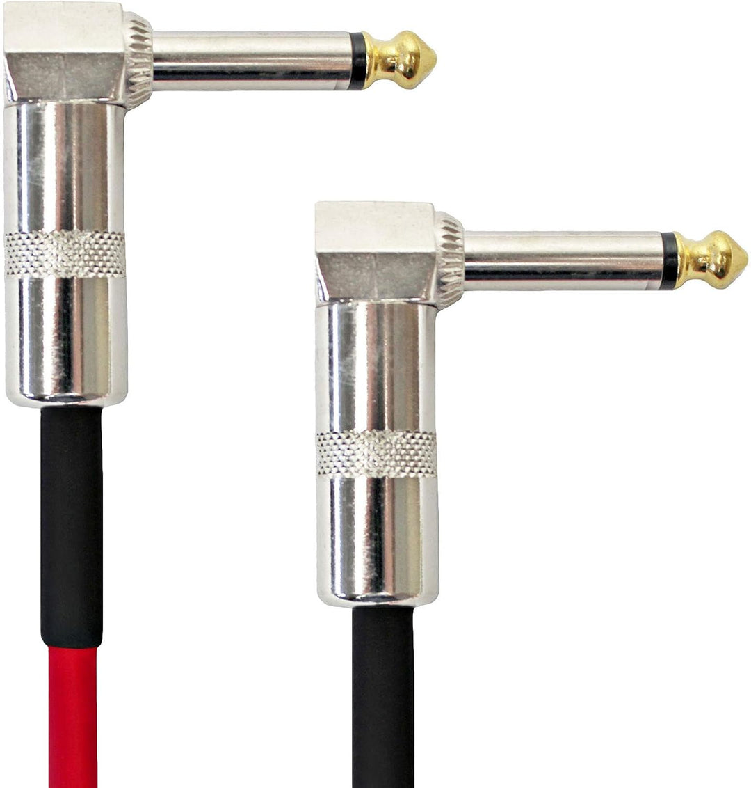 keepdrum 3x GC028 Patchkabel Klinke Winkelstecker 60cm 3 Farben 3x 60cm Mix, 3x 60cm Mix