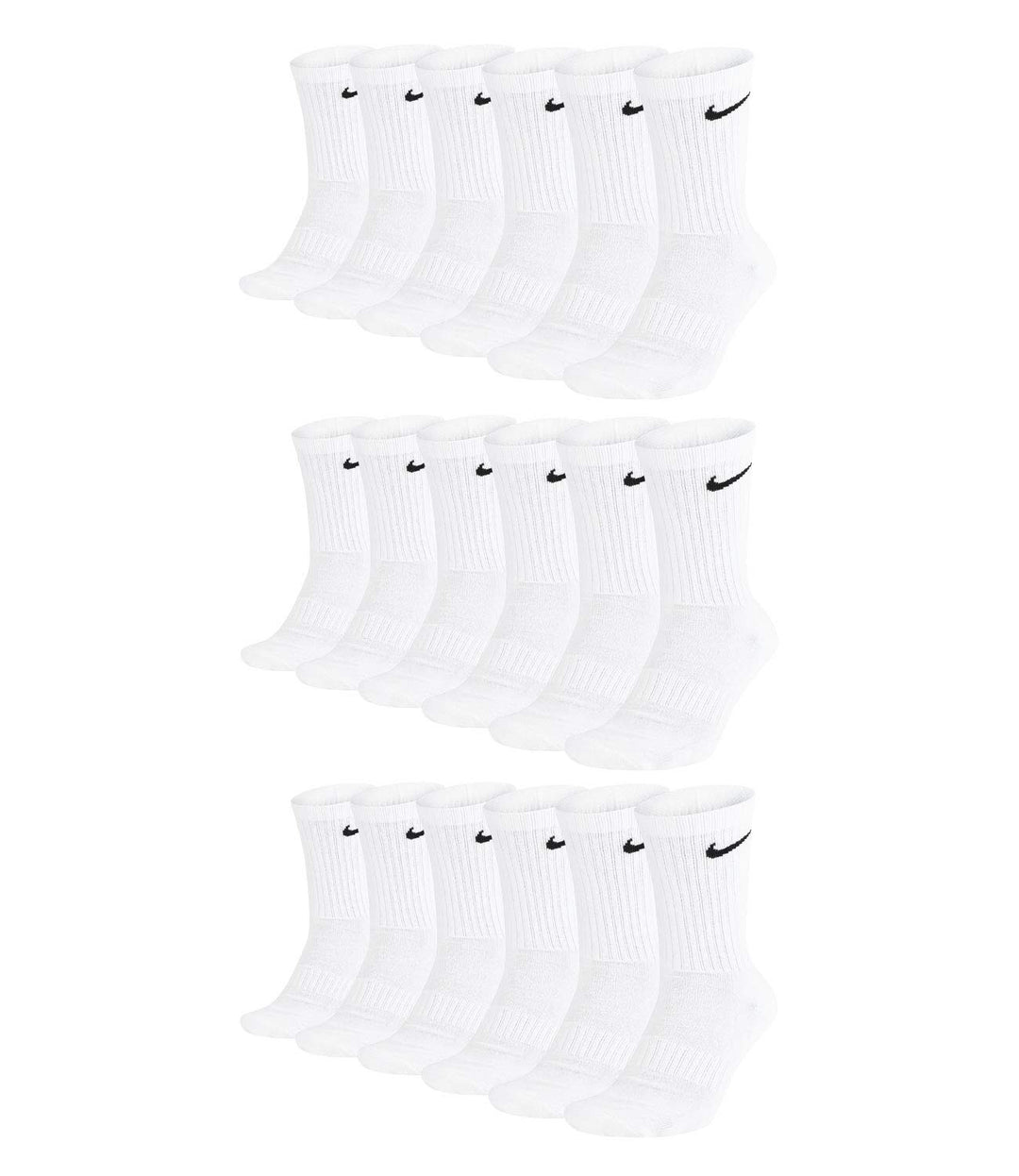 Nike Herren Everyday Cushioned Crew Crew-trainingssocken (6 Paar) 38 -100 White, 38 -100 White