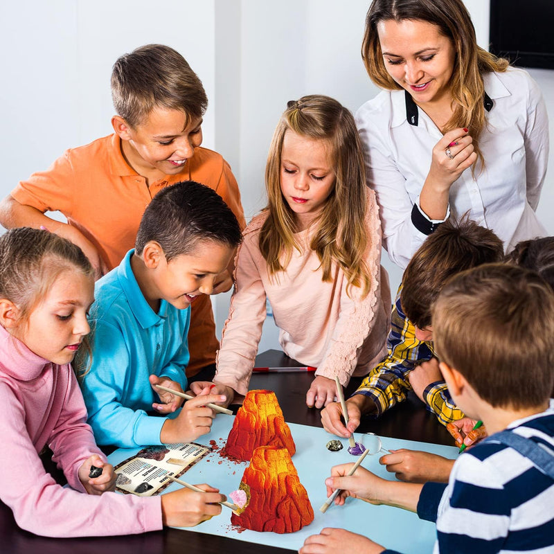 Gross Vulkan Ausgrabungsset für Kinder - 12 Mineralien Steine Kinder Ausgraben - Machen Sie Ihren Ei