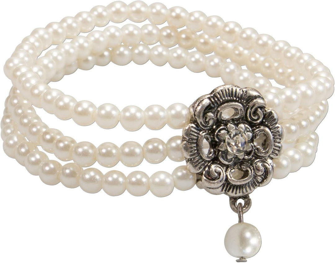 Alpenflüstern Trachtenschmuck-Set Perlen-Trachtenkette und Trachten-Armband Frederike - Damen-Tracht