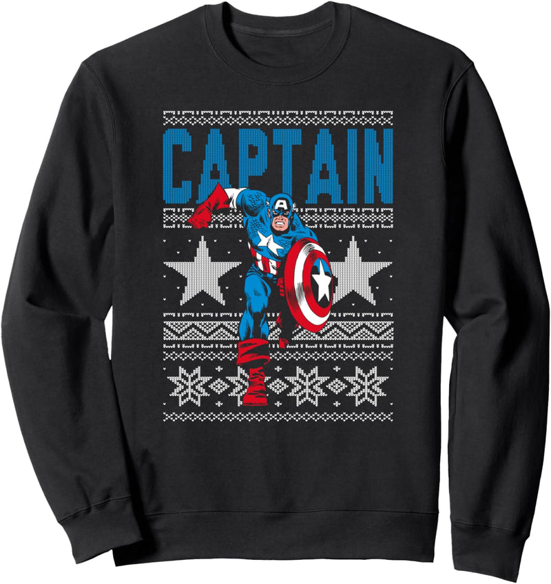 Marvel Captain America Stars Ugly Weihnachten Sweatshirt