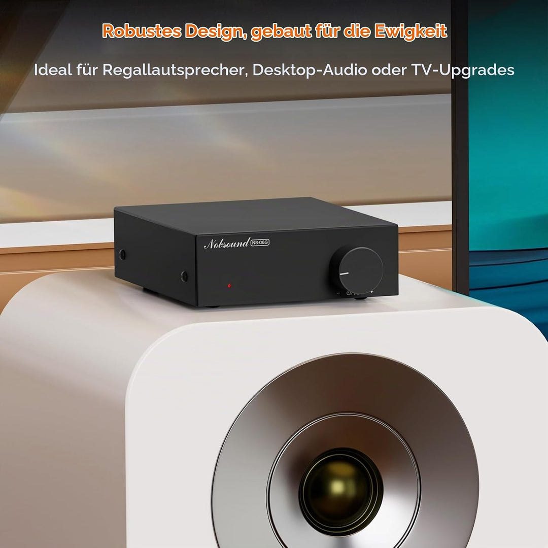 Nobsound 2-Kanal Mini Stereo Verstärker: 60Wx2 HiFi Klasse D Amplifier mit TPA3116 und 19V Netzteil
