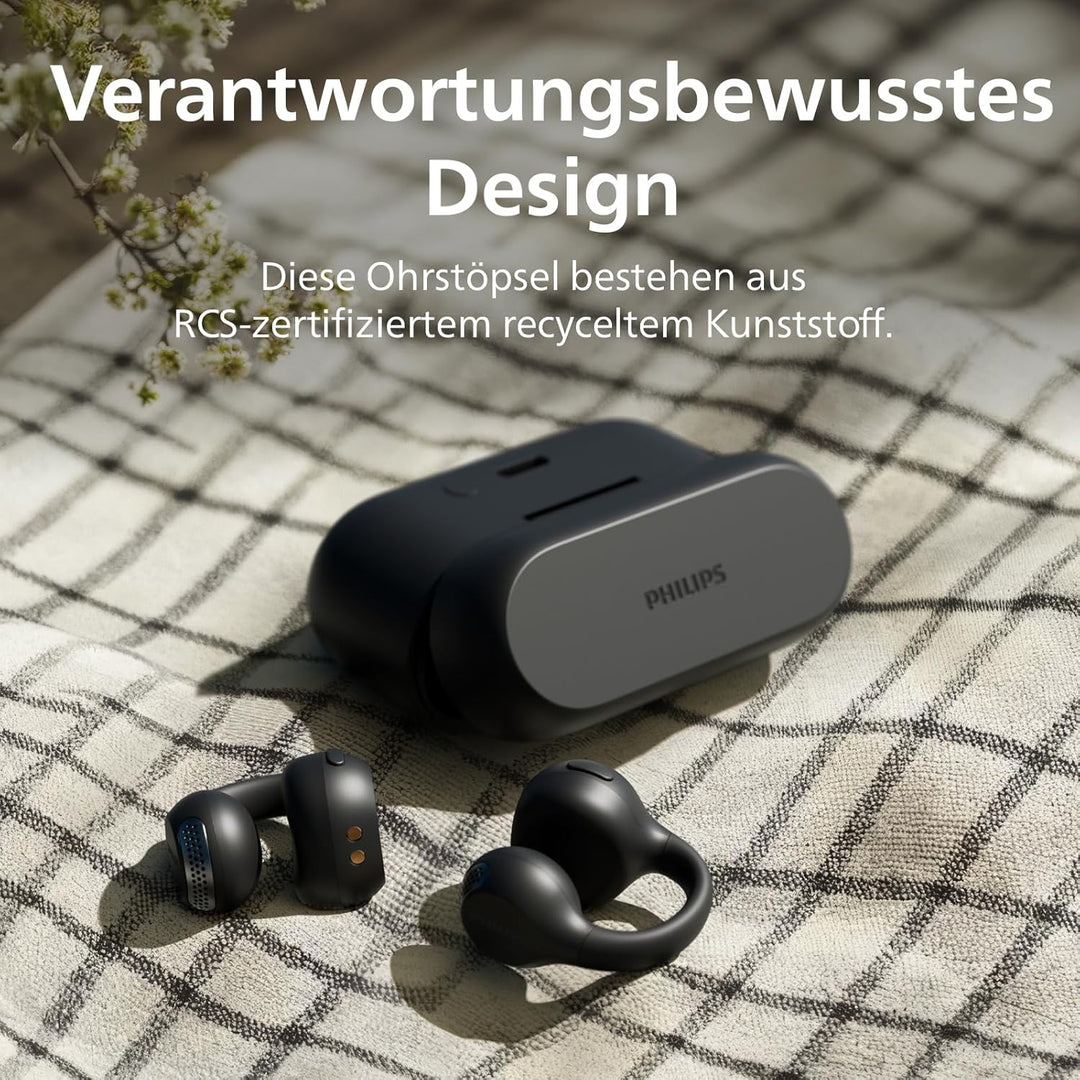 Philips TAQ2000BK ohraufliegende True Wireless Multipoint-Bluetooth-Ohrhörer mit Ohrmanschette - 28