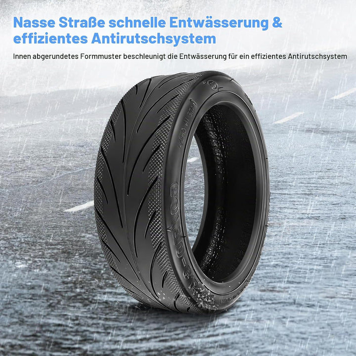 Amitor 60/70-6.5 Gummireifen E Scooter für Ninebot Max G30, Tubeless Reifen mit Ventil, E Scooter Re
