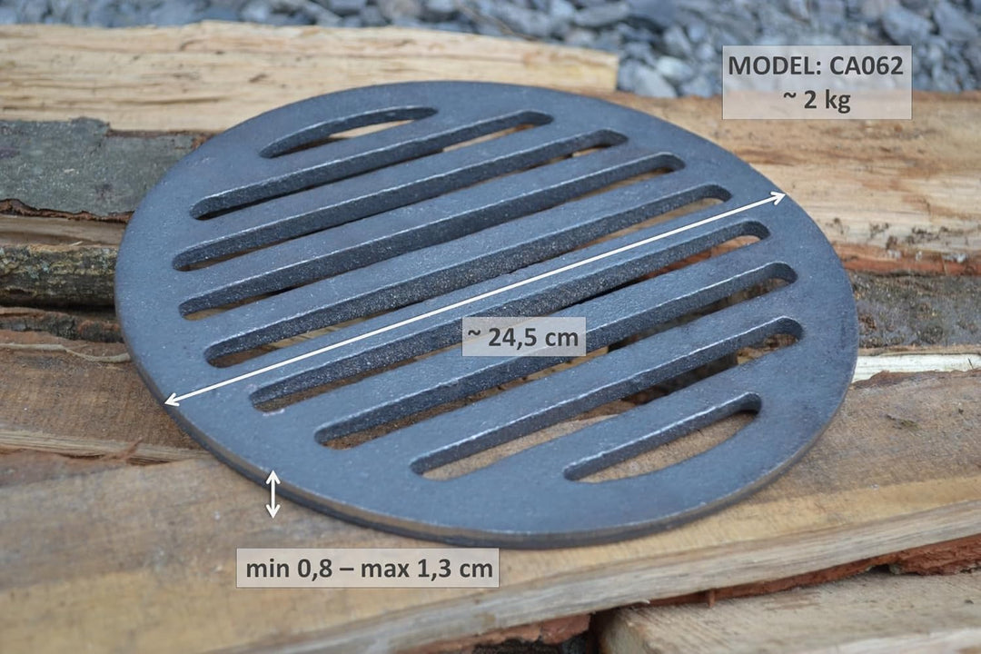 SEZAM Durchmesser Ø24,5 cm Gussrost Ofenrost Rundrost Ascherost Gussrost verschiedene Durchmesser, K