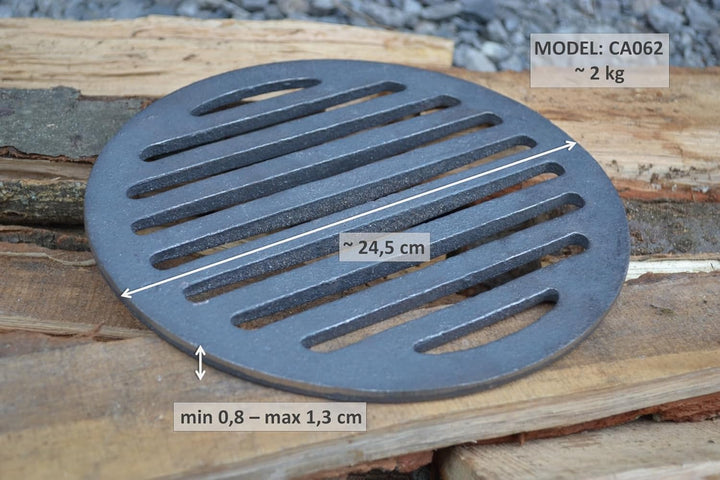 SEZAM Durchmesser Ø24,5 cm Gussrost Ofenrost Rundrost Ascherost Gussrost verschiedene Durchmesser, K