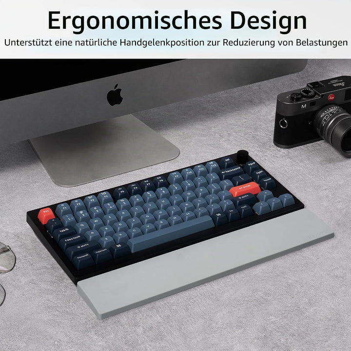 Keychron Grey Silicone Wrist & Palm Rest, 327mm (12.89") for 75% Compact Keyboard Series V1/V2/Q1/Q2