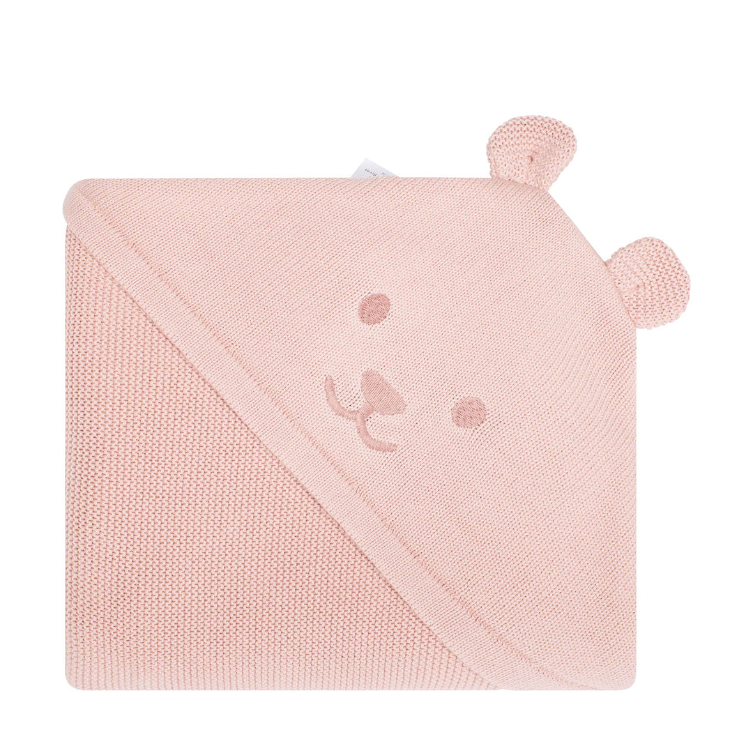 Steiff Unisex Baby Basic Decke Strick GOTS, Silver Pink