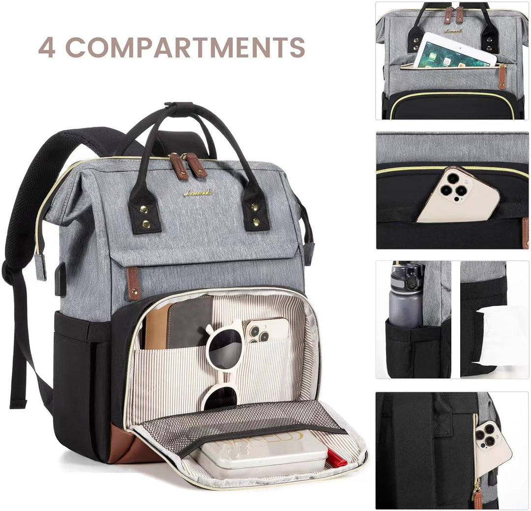 LOVEVOOK Rucksack Damen Laptop Rucksäcke mit Laptopfach 15.6 Zoll | Schulrucksack Mädchen Teenager