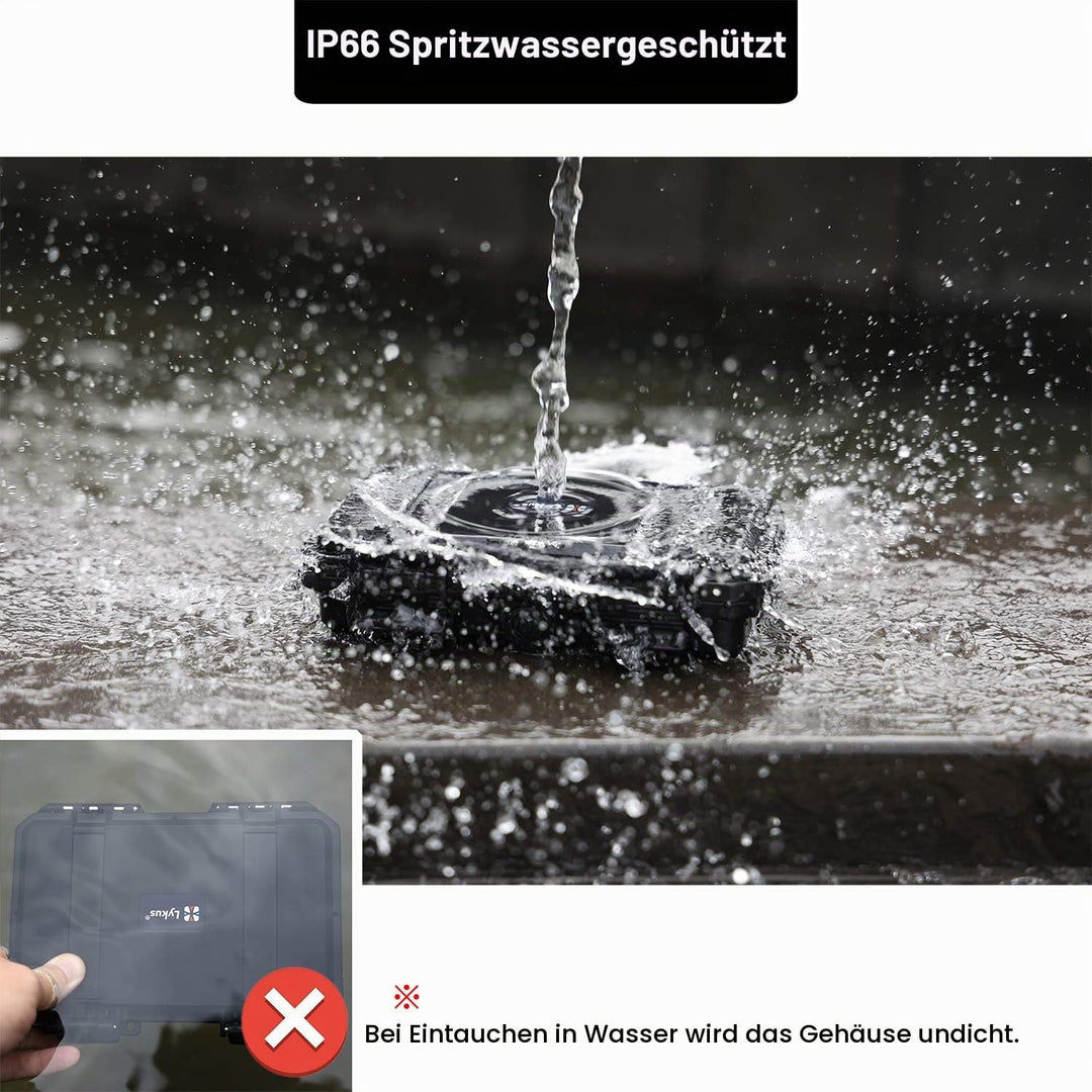 Lykus HC-2110 wasserabweisend Mini Koffer Trockenbox mit anpassbar Schaumstoff, Innengrösse 21x15x3,