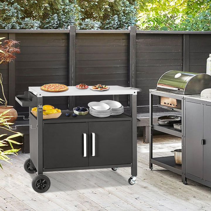 Kendane Grilltisch mit Grosser Arbeitsfläche | Grill Beistelltisch, Outdoor Grill Trolley, Grilltisc