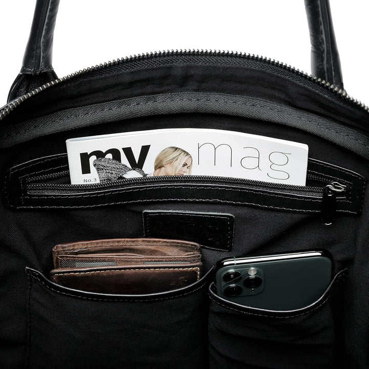 SID & VAIN grosse Laptoptasche schmal echt Leder - 15 Zoll Laptop Business-Tasche BOSTON gross - Umh