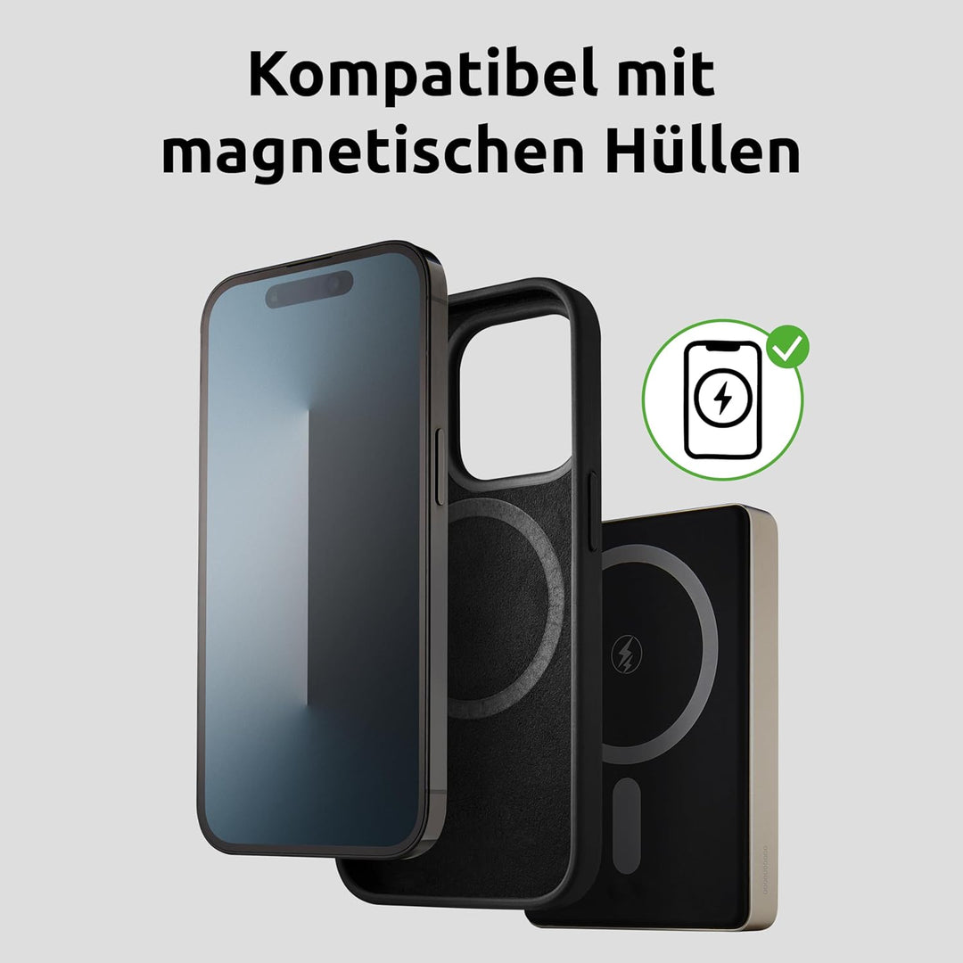 Intenso MW10000 Magnetische Powerbank 10000 mAh – MagSafe kompatibel, Wireless Charging 15W, USB-C P