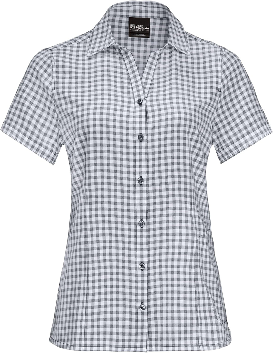 Jack Wolfskin Damen Kepler Shirt W Shirt Shortsleeve XS Night Blue Checks, XS Night Blue Checks