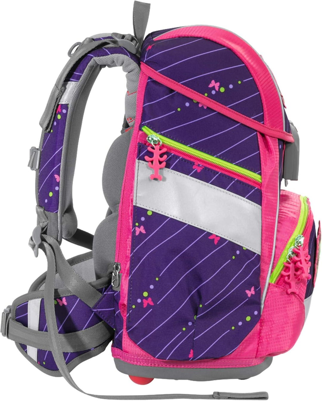 Step by Step Schulranzen-Set 2IN1 Plus Reflect „Shiny Butterfly“ 6-teilig, lila-pink, Schmetterling-