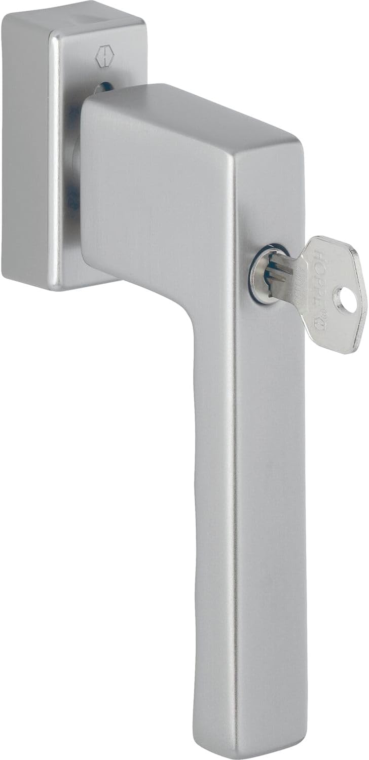HOPPE Fenstergriff TOULON - Sperrzylinder, VK 7 x 32 - 42 mm, Alu silber silber eloxiert, silber elo
