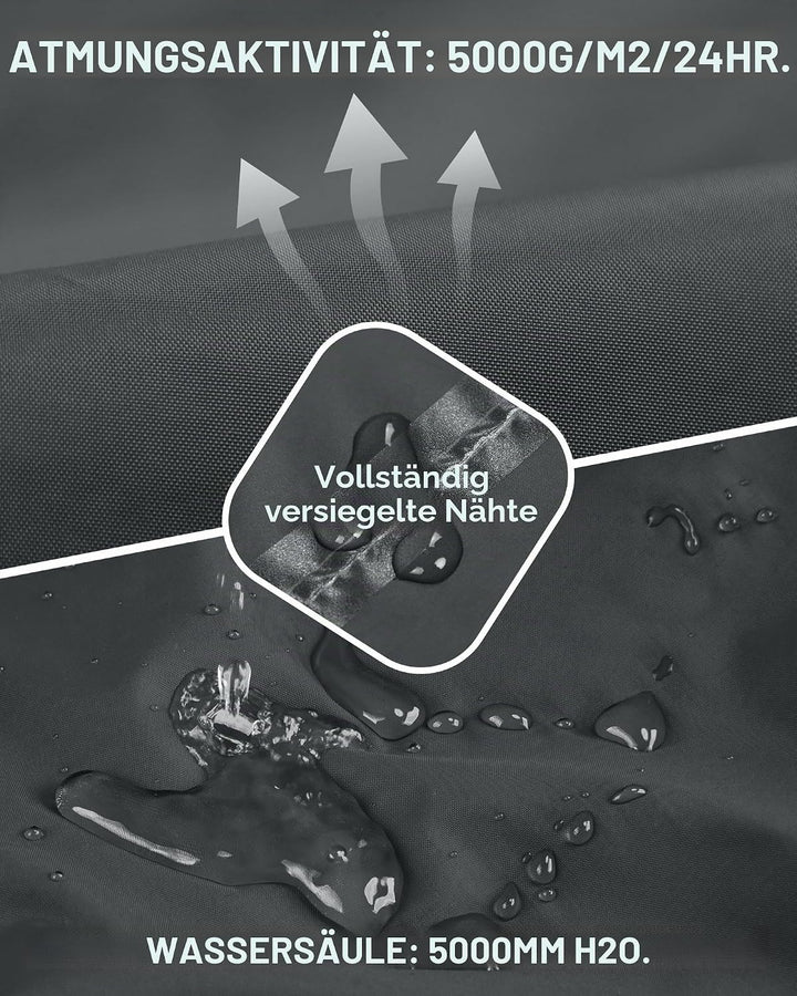 33,000ft Packbare Regenhose Herren Wasserdicht Leichte Fahrrad Überziehhose Winddicht Reflektierende