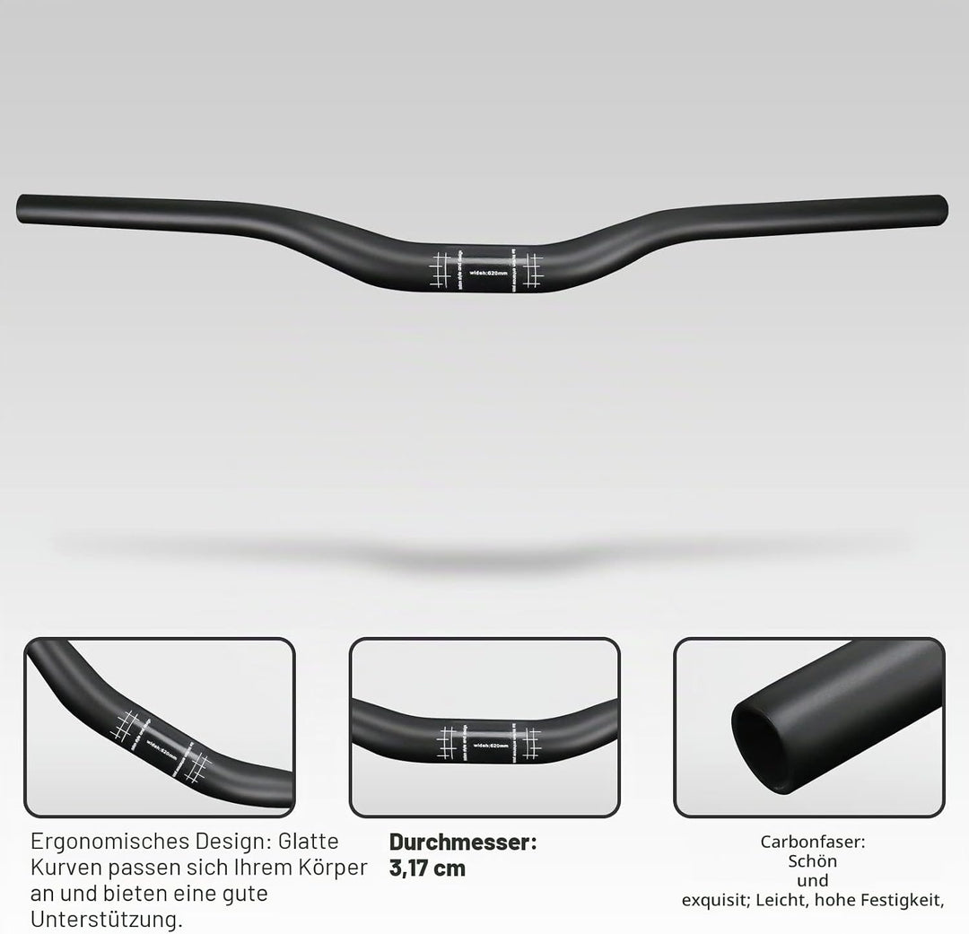 RXL SL lenker carbon riser 31.8mm mtb carbon downhill lenker UD matt 720mm rise 18mm kein Logo UD ma