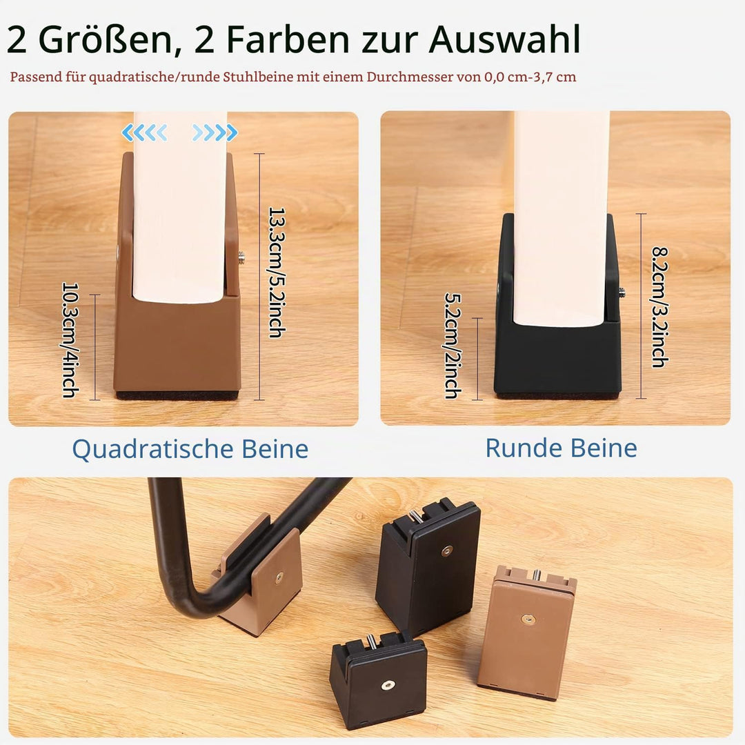 Ezprotekt Einstellbare Stuhlerhöhungen mit Schraubklemme, 5,1 cm, strapazierfähig Couch-, Bett-, Möb
