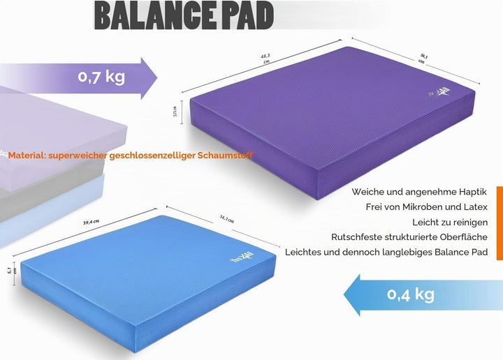 Yes4All Balance Pad L XL inkl, Bevorzugtes Balancekissen für Stabilität; Gleichgewichtskissen für Fi