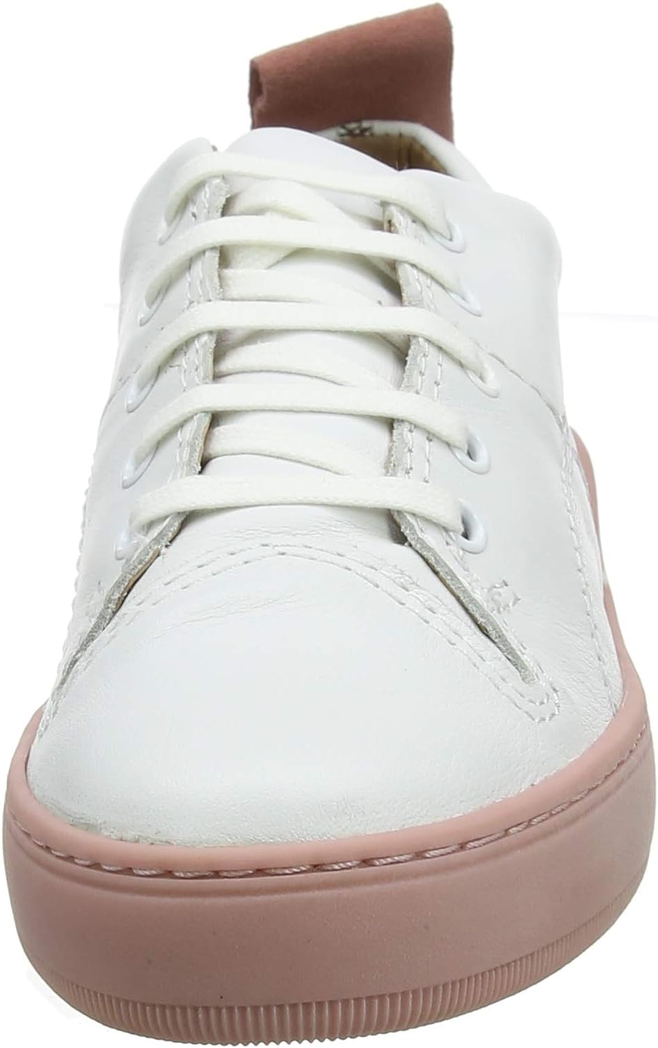 Hudson Mädchen Sierra Leather Sneaker, Weiss Weiss Pink 50, 35 EU
