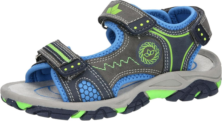 Lico Jungen Emil V Sandalen 30 EU Grau Blau Lemon, 30 EU Grau Blau Lemon