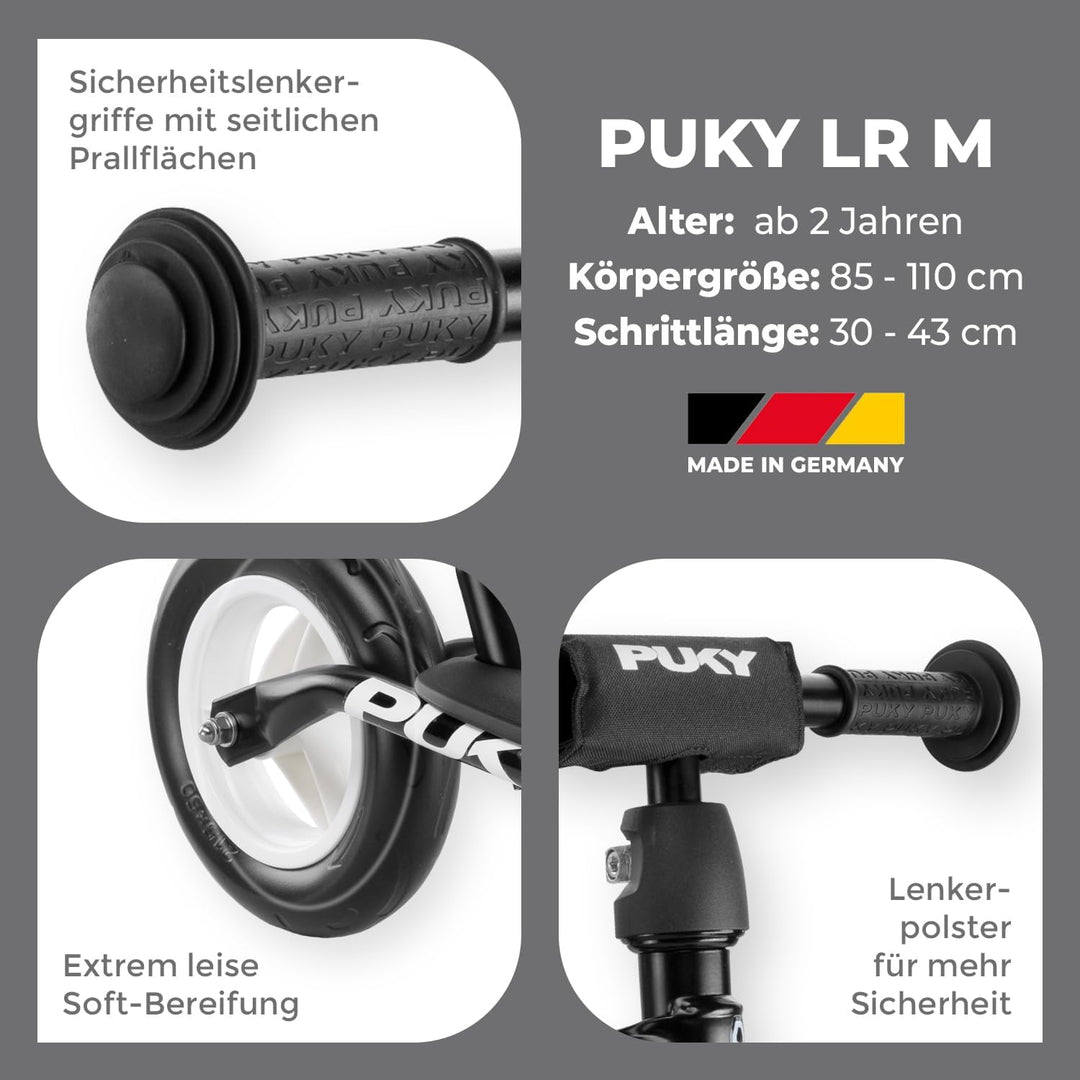 PUKY LR M | Laufrad ab 2 Jahre | sicheres, stylisches Laufrad | Lenker &amp; Sattel höhenverstellbar | m
