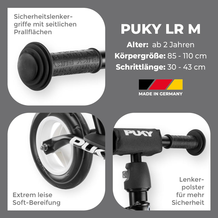 PUKY LR M | Laufrad ab 2 Jahre | sicheres, stylisches Laufrad | Lenker &amp; Sattel höhenverstellbar | m