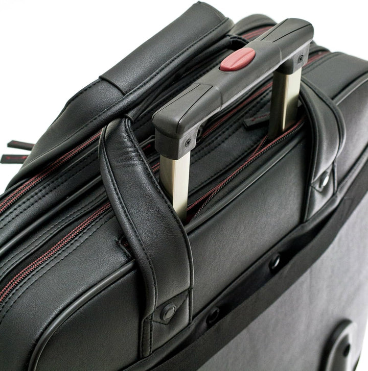 Pilotenkoffer Trolley Aktenkoffer Laptop Akten Tasche 41 cm Schwarz