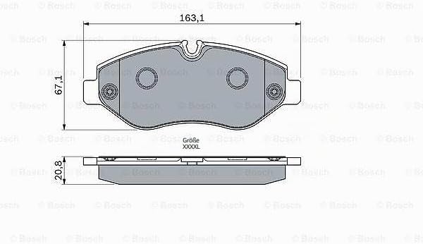 Bosch BP1031 Bremsbeläge - Vorderachse - ECE-R90 Zertifizierung - vier Bremsbeläge pro Set