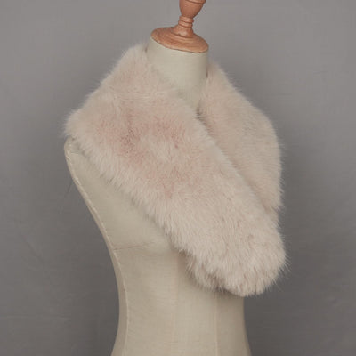 keland Wikinger Fell Schulter Kunstfell Kragen Schulterfell Mittelalter Damen Beige, Beige