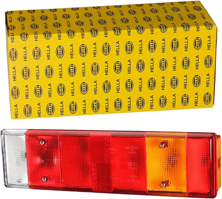 HELLA Heckleuchte - Glühlampe - 24V - Anbau/geschraubt - ECE/ADR/GGVS - Lichtscheibenfarbe: mehrfarb