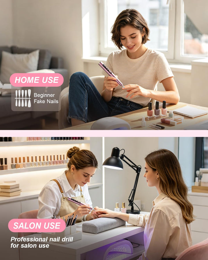 JOREST 13-in-1 Elektrische Nagelfräse Kabellos, 35.000 U/Min, 6-Stufen - Maniküre Set für Gelnägel &amp;