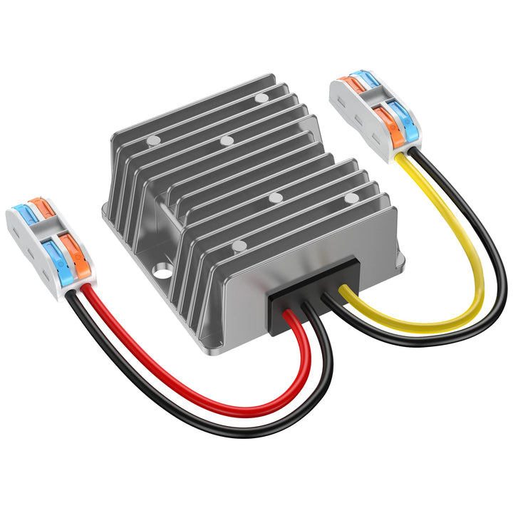 24V auf 12V 10A 120W, Spannungswandler 24V zu 12V mit Schnellverbinder Kabelverbinder, Spannungswand