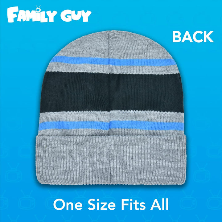Concept One Unisex-Erwachsene Family Guy Stewie Knitted Acrylic Cuffed Beanie-Mtze, grau meliert, Ei