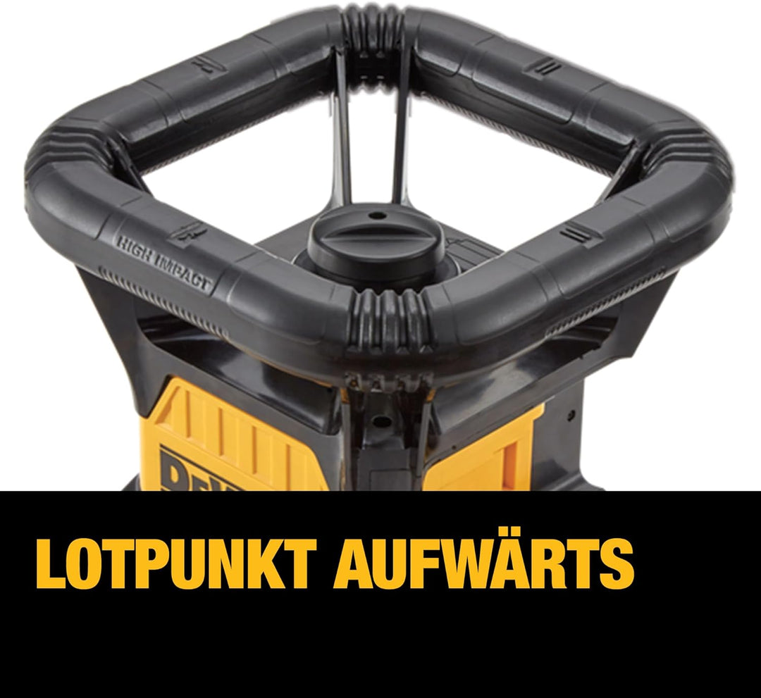 DEWALT 18V Akku Rotationslaser Rot DCE074D1R (mit einfachem Vertikal-Lot, selbstnivellierender, Arbe