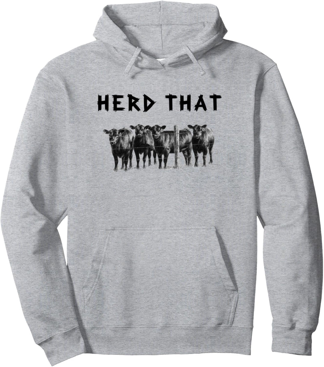 Herd That Cow Black Angus Pullover Hoodie