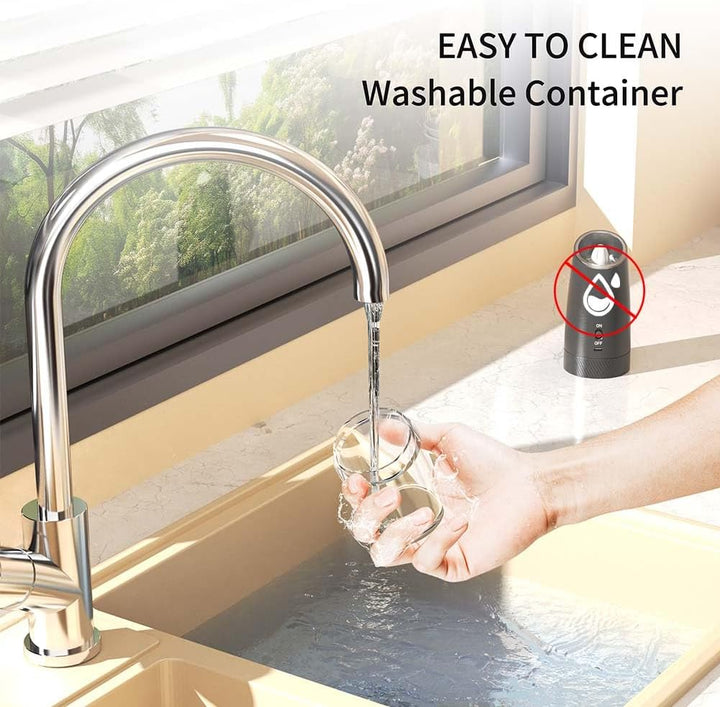 HOTUT Gravity Elektrisches Salz und Pfeffermühlen Set, 2er Elektrisch Gewürzmühlen Salzmühle, USB-C