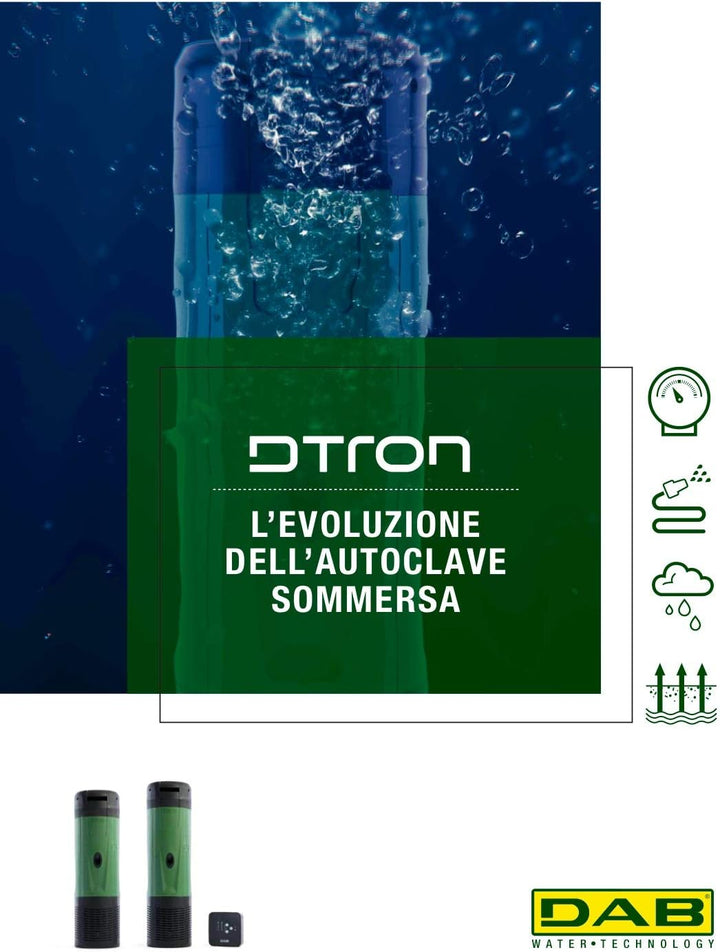 DAB DTRON3 35/120 M-A 0,80 HP Elektronische Tauchpumpe 7" für sauberes Wasser Brunnen Tanks Regenwas