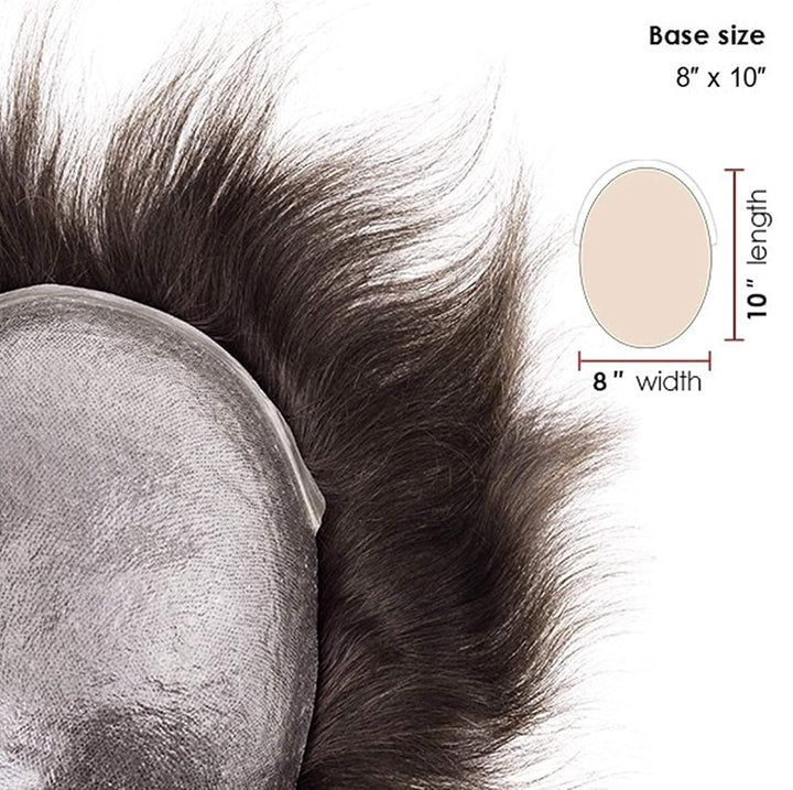 Lordhair Perücke Männer,Realität Toupet,0,06 mm Alle V-Looped Dünnes,Haarfreestyle,Natürlich eng anl