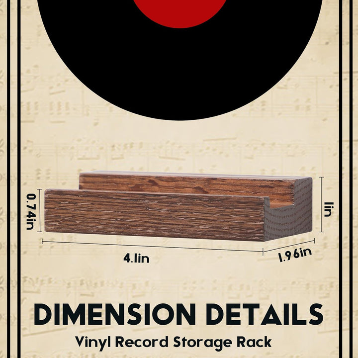 PHOENANCEE Massives Eichenholz, Schallplatten-Wandhalterung, Schallplatten-PräSentationshalter FüR L