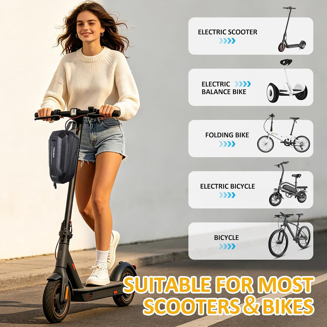 TEUEN 2L/3L Grosse Kapazität E Scooter Tasche für Elektroroller | wasserdichte Lenkertasche mit Eva-