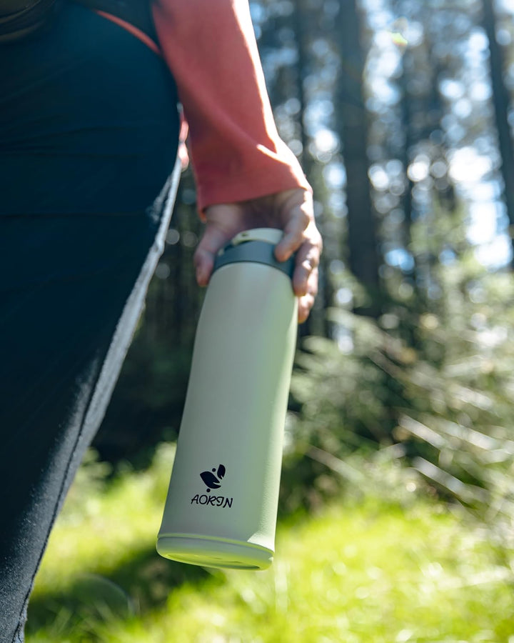 AORIN Trinkflasche Edelstahl 18/8, 500ml, Auslaufsicher Thermoskanne Isolierflasche Doppelwandig mit