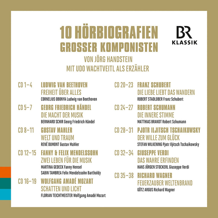 10 Hörbiografien grosser Komponisten [38 CDs], Audio-CD