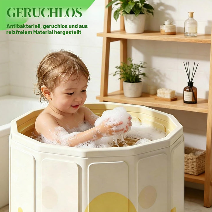 Faltbare badewanne Kinder, tragbare Badewanne, grosse Kleinkinderbadewanne für Baby von 0-5 Jahren,