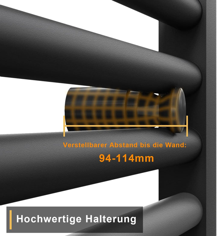 Badheizkörper 500x700 mm Handtuchheizkörper Mittelanschluss Handtuchwärmer Heizkörper für bad 456 Wa