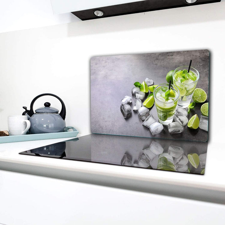 TMK | Herdabdeckplatte 80x52 cm 1-teilig Ceranfeldabdeckung Induktion Herdschutz Spritzschutz Glaspl