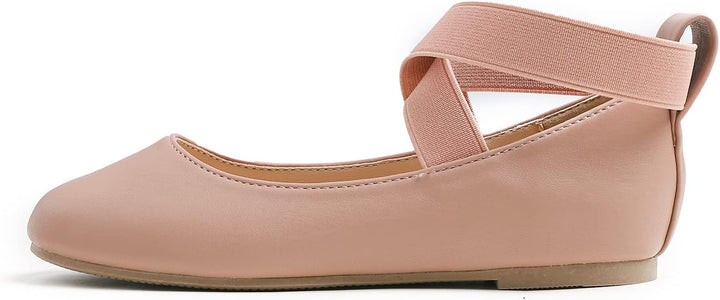 Feversole Girls Cute Belt Dress, Mädchen süsses Kleid Mary Jane Schuhe weiche Party Urlaub Ballerina