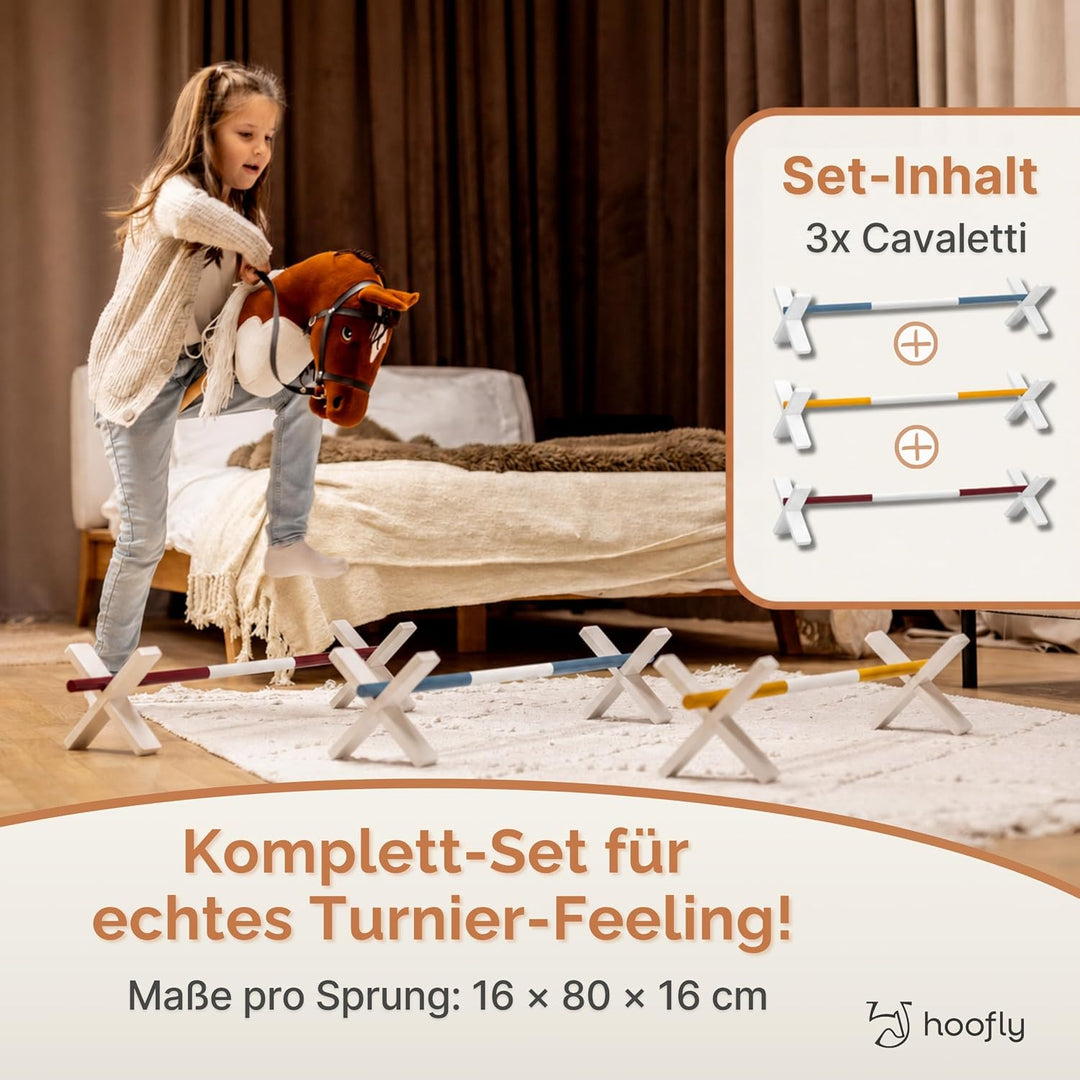 Hobby Horse Hindernisse Cavaletti 3er-Set - Hindernisse Hobby Horsing Zubehör & Hürden Kinder/Cavale