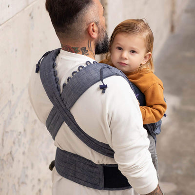 Hoppediz Babytrage Bondolino Plus, Komforttrage ab Geburt, Bauchtrage und Rückentrage, gratis Aufbew